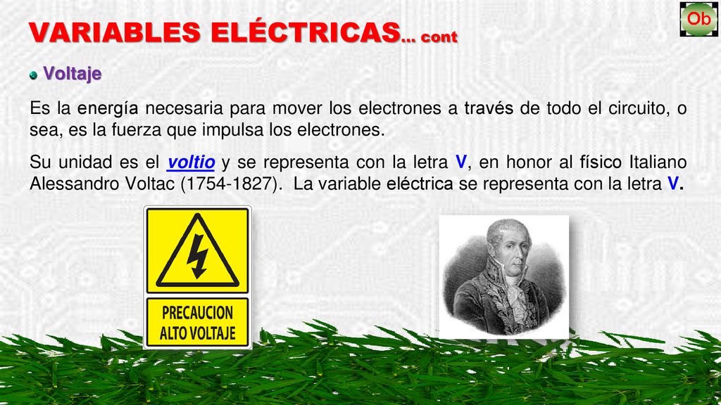 VARIABLES ELÉCTRICAS Oscar Ignacio Botero H ppt descargar